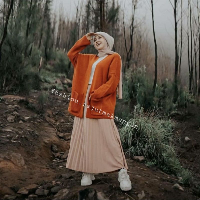 OVERSIZE LAVELLA RAJUT KARDIGAN RAJUT PREMIUM