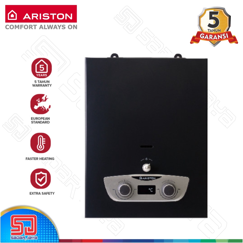 Ariston Fast R LUX 5 liter/menit Instan Gas Water Heater Instan Pemanas Air LPG