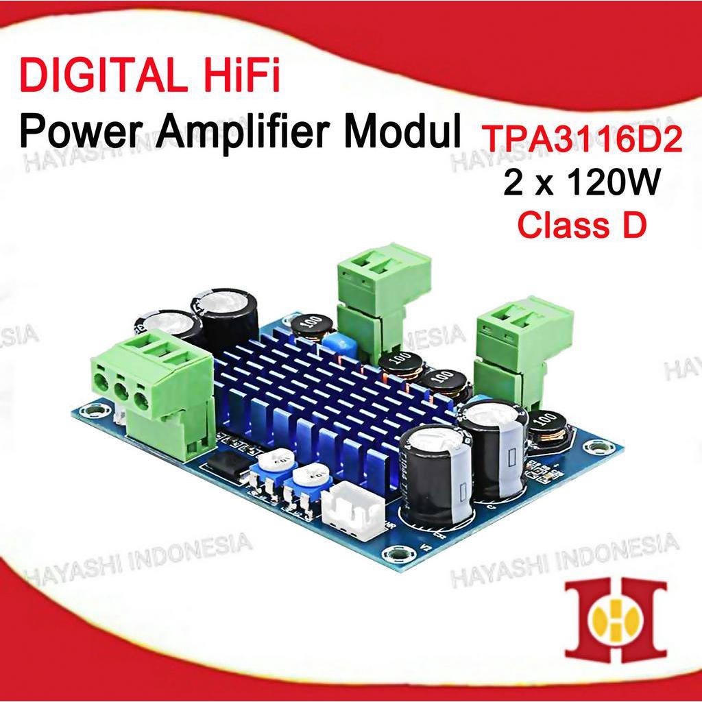 Audio Amplifier Stereo HiFi 2 x 120W Class D TPA3116D2