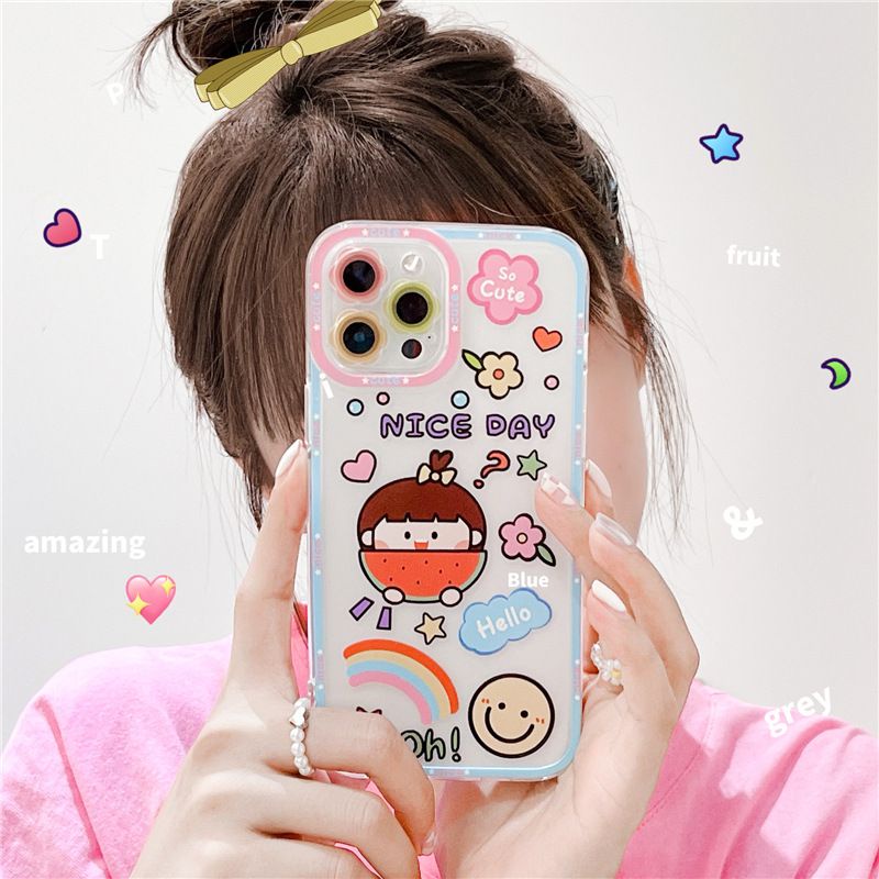 Soft case softcase Hello kitty HK lucu cat bingkai cover kamera for Iphone 7 8 SE 7+ 8+ 7plus 8plus plus X Xr Xs Max 11 Pro 12 Pro MAx Fh23