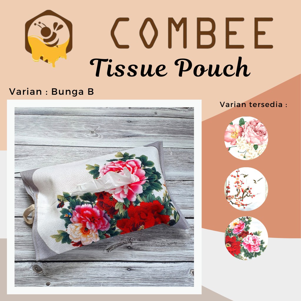 Tempat Tissue / Media Tissue / Mobil / Gantung / Motif Bunga / New