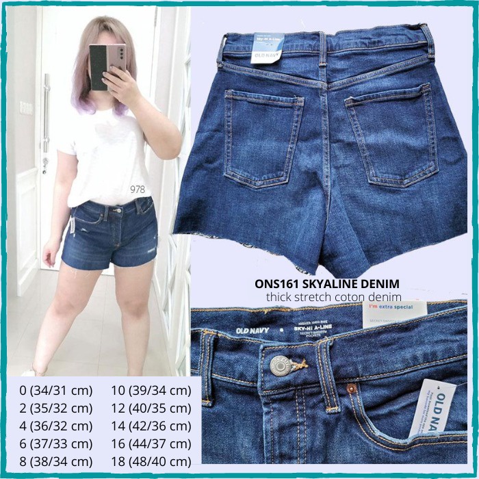 Celana Pendek Wanita Old Navy 161 Skyaline Denim