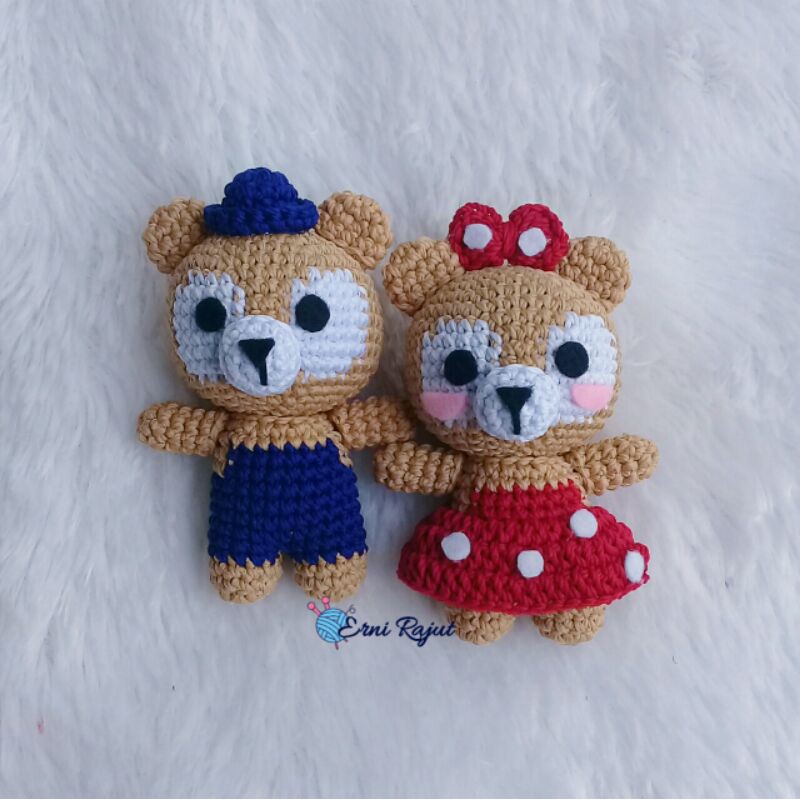 Amigurumi Tupai | Gantungan kunci boneka rajut tupai