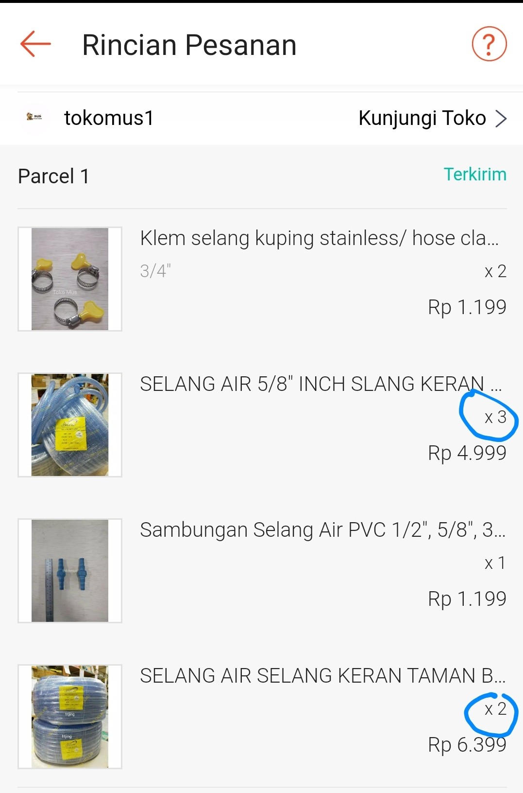 Selang Air Selang Keran Taman Benang Serat 3/4 Inch Murah Per Meter-deluxe