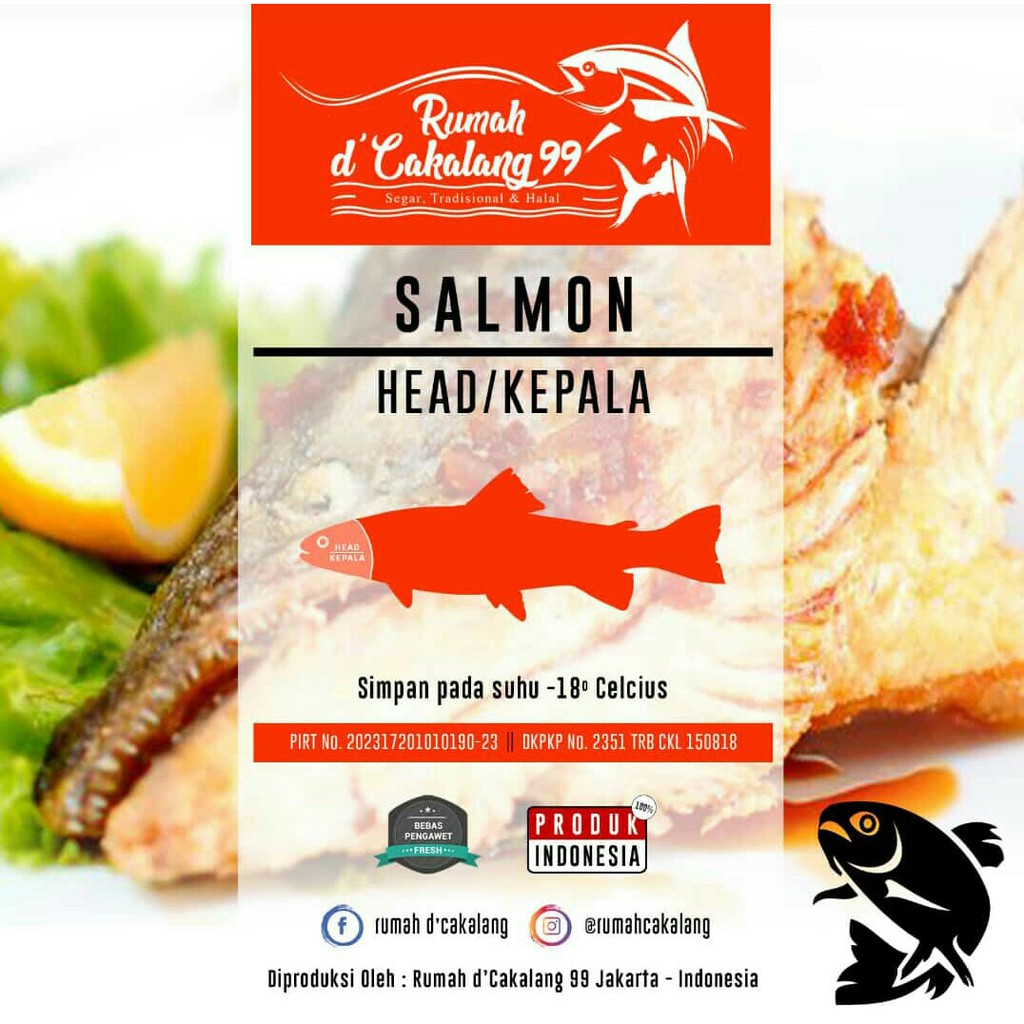 

Kepala Ikan Salmon Segar untuk Kaldu MPASI/ Salmon Fish Head