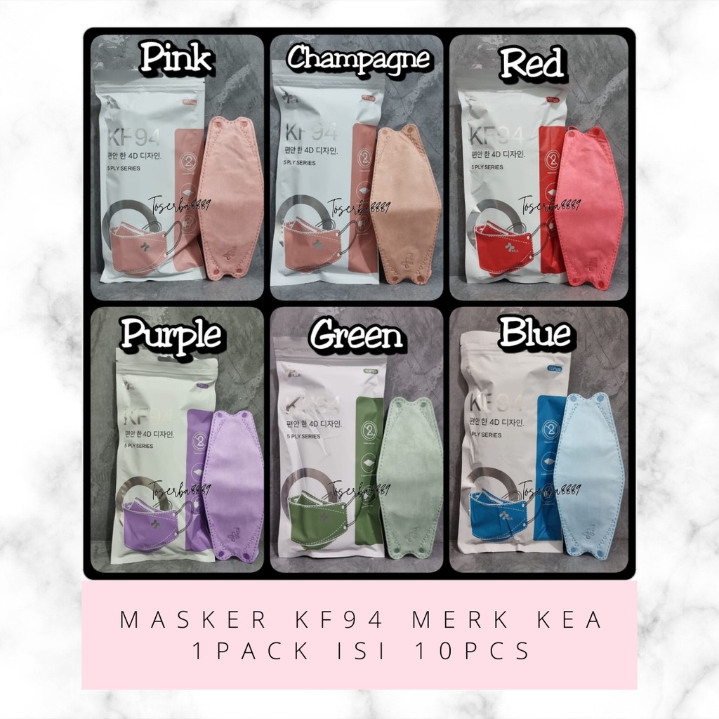 LITTLE MOLLY | Masker KF94 Dewasa KEA 5 Ply Warna Pastel isi 10Pcs Original