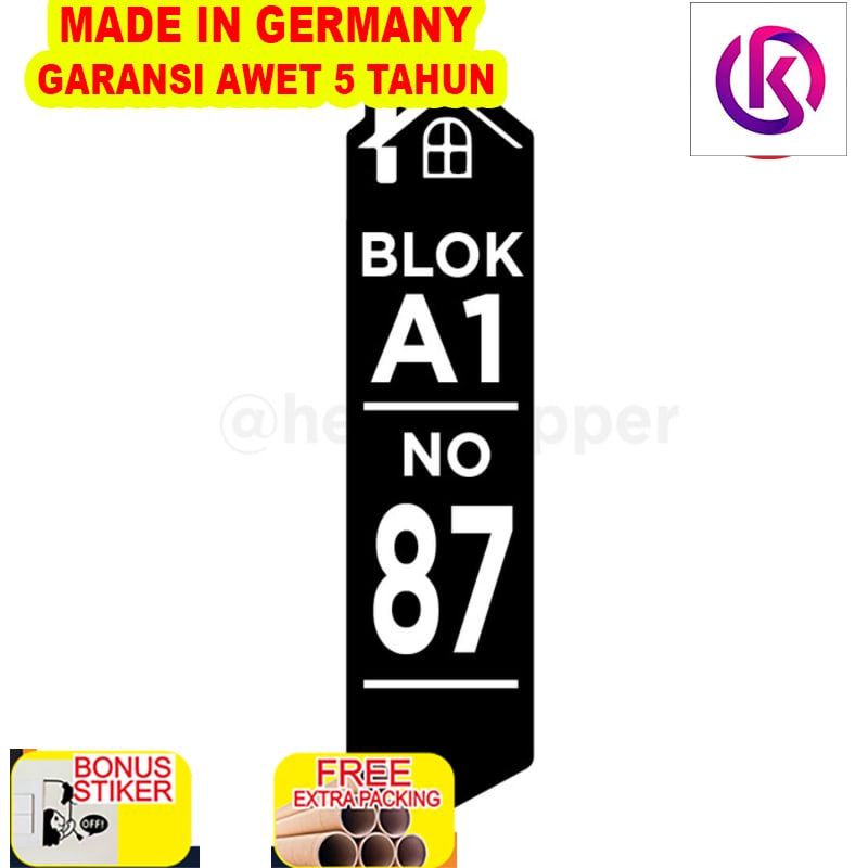 

Murah NOMOR RUMAH CUSTOM 40X10 / NOMOR RUMAH ACRYLIC
