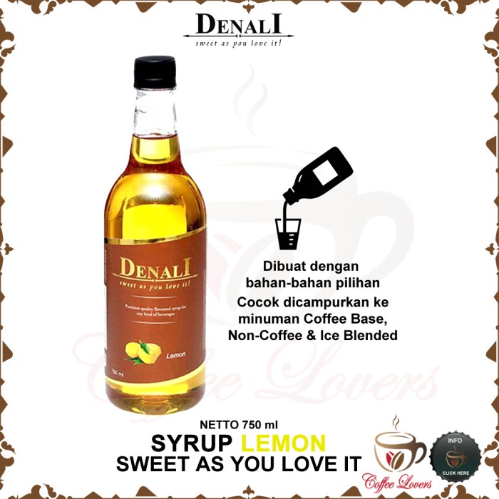 

DENALI SYRUP SIRUP DENALI UK RASA LEMON