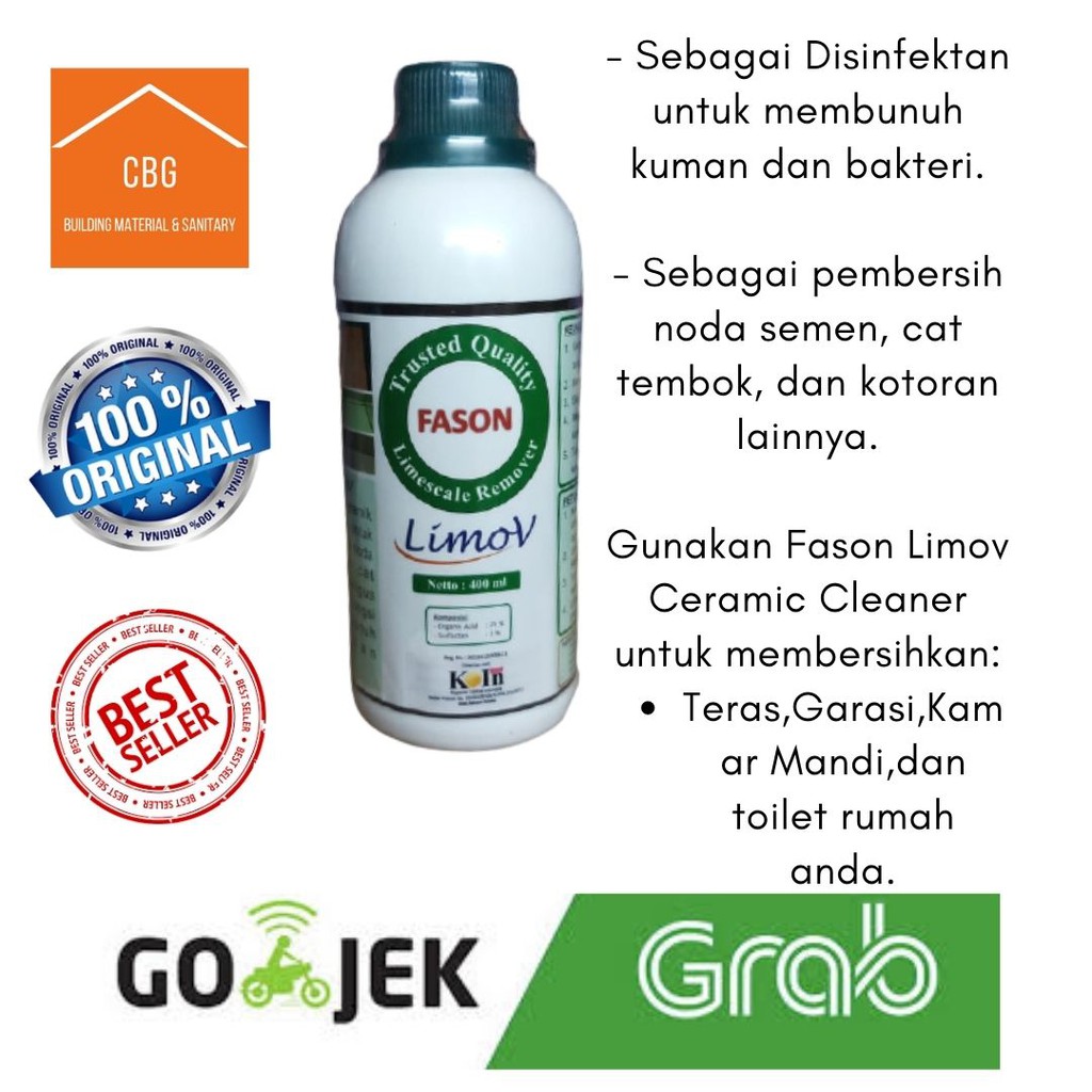 Pembersih keramik dan granite tile - Fason LIMOV APPLE 400ml