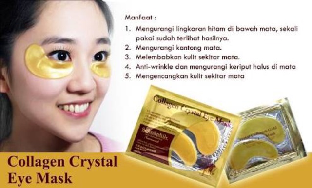 Masker Mata Crystal Collagen Gold Eye Mask Indonesia