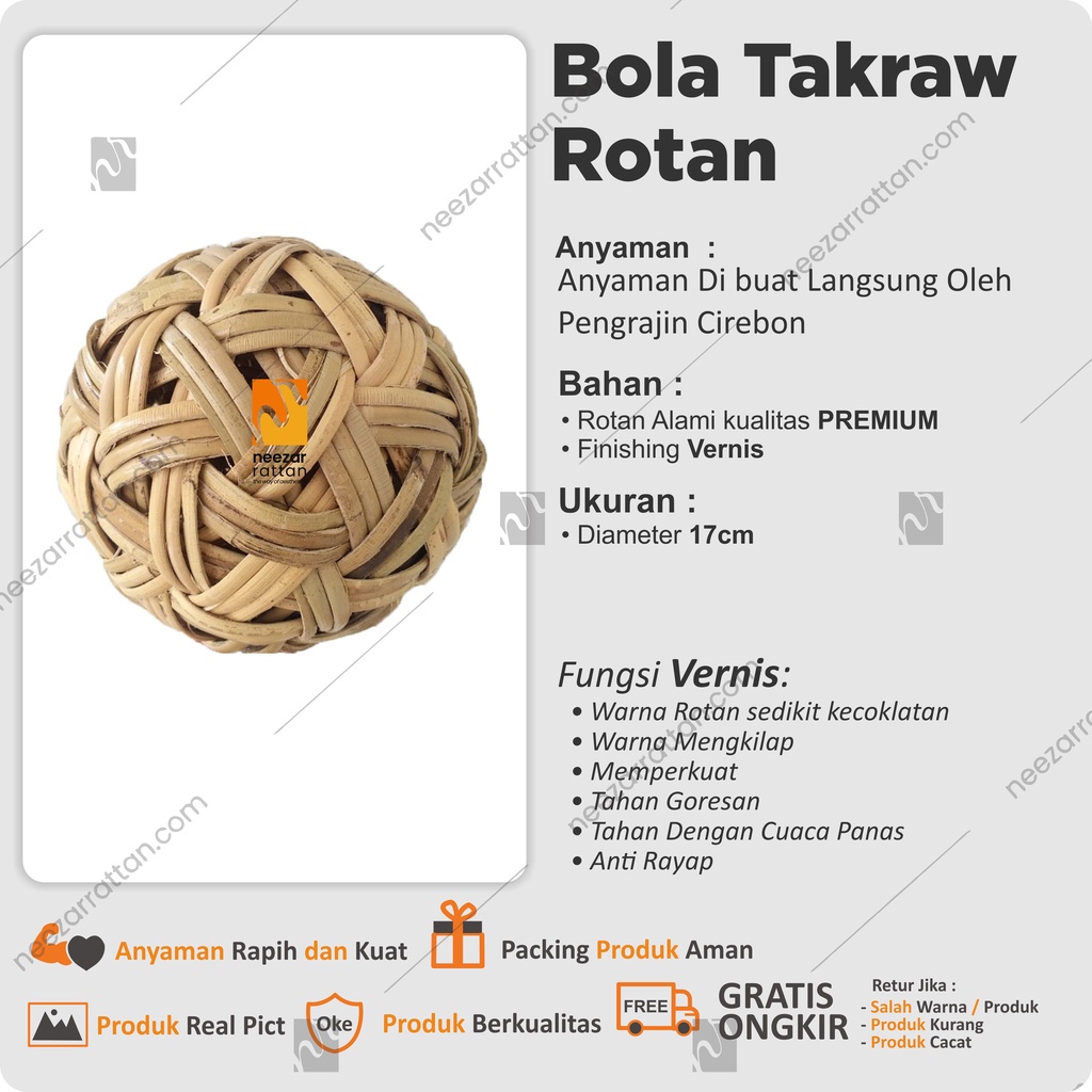 Bola Kaki Bola Sepak Takraw dari Rotan asli Harga murah Bagus