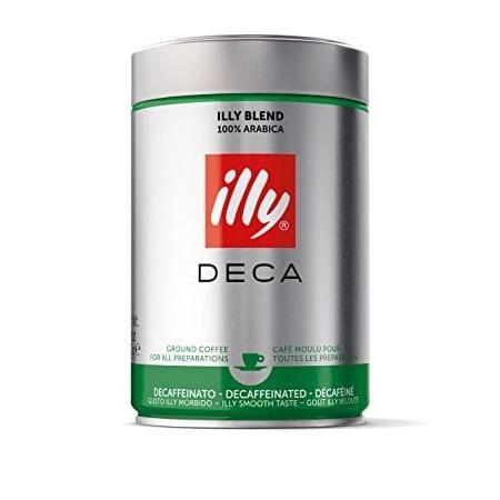 

Coffee Illy Decaffeinated Ground Espresso 250 gram Kopi Bubuk Arabica - kkp2426