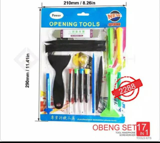 Obeng Set Lengkap 17 in 1 bisa untuk Semua HP