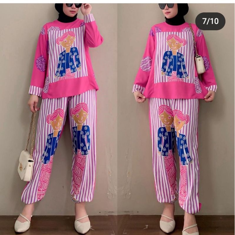 Setelan Wanita Tejo Si Mbok Salur Modern Kekinian Rayon Batik Halus