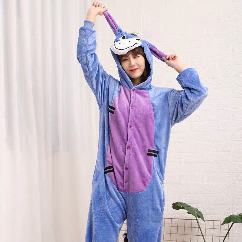 BAJU ONESIE EEYORE WINNIE THE PPOH KELEDAI PIYAMA KOSTUM COSPLAY