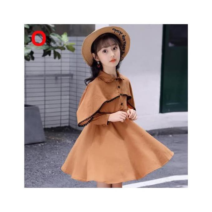Dress Anak Import Sherlock Holmes Kualitas Premium (Brown/Salem)