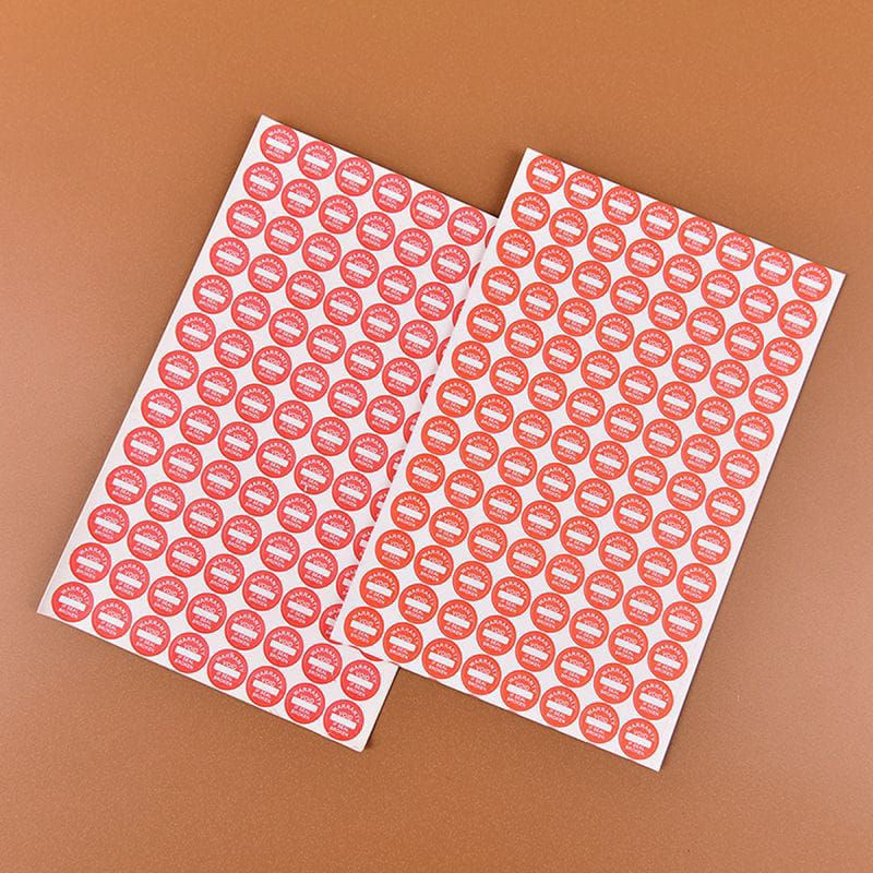 

stiker garansi bulat merah isi 104pcs
