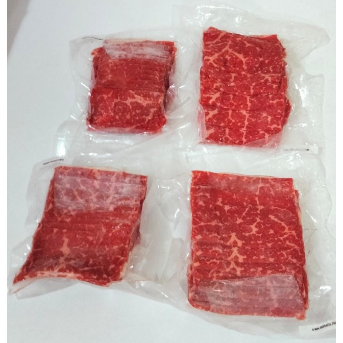 

NATUREFOOD DAGING SHABU LAPIS SLICE TOPSIDE WAGYU MB 3+