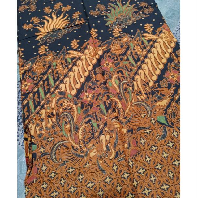 Kain Batik kota solo cabut kombinasi motif merak kembar