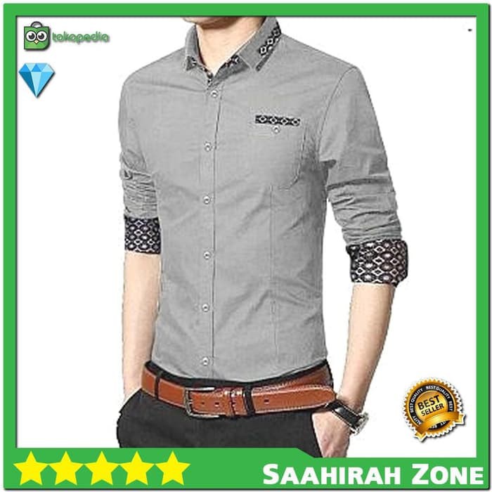 Kemejapanjang Kemejapolos Kemejacasual Kemejakeren GO303 PM410 Baju Kemeja Pria Lengan Pendek Polos