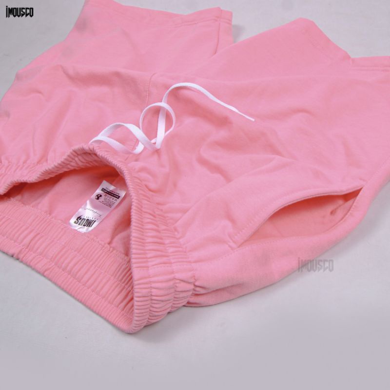 Imous.co Celana pendek Cewek Boardshort Boxer Pants Pink Muda Polos