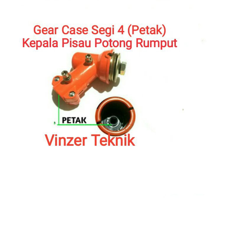 GEAR CASE SEGI 4 (PETAK) POTONG RUMPUT / KEPALA PISAU POTONG RUMPUT