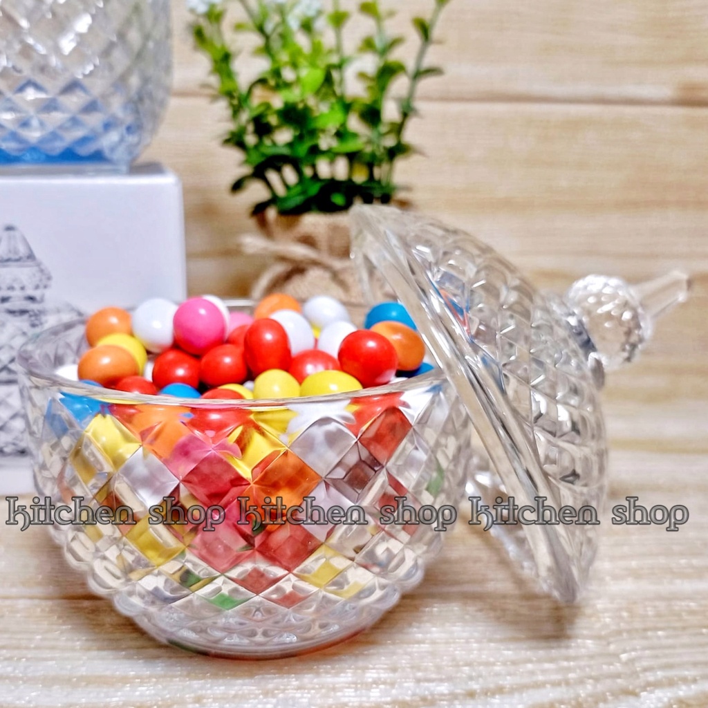 PROMO PER 1PCS TOPLES KACA CANDY GLASWARE MINI TEBAL DAN KRISTAL BENING TERLARIS