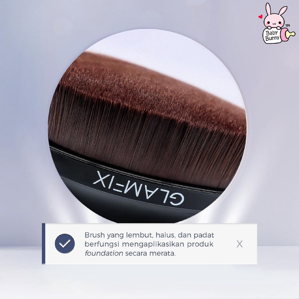 ❤ BELIA ❤ GLAMFIX Iron Brush | Foundation Brush Make Up FREE Cover | GLAM FIX Alat Kecantikan