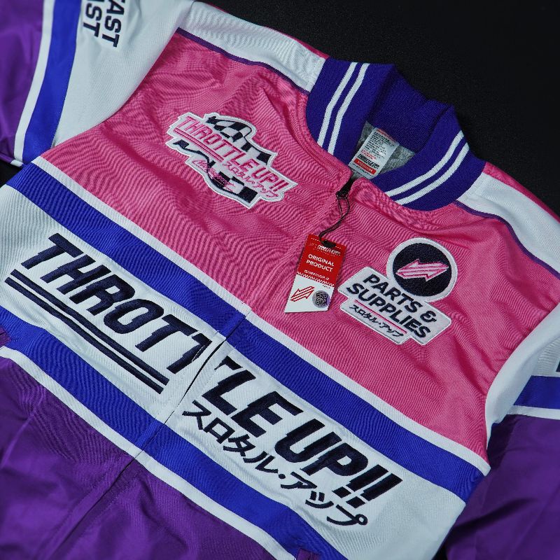 jaket THROTTLE UP!! Speed Legend Varsity Pink Purple