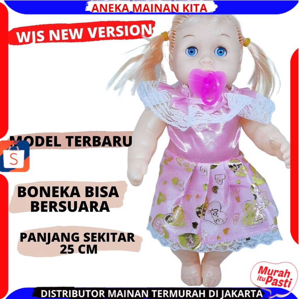 Mainan Anak Boneka Nangis Empeng ukuran BESAR 25cm - Boneka Bisa Menangis Terbaru Model Cantik