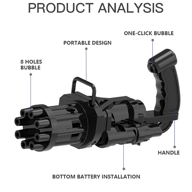Mainan Tembakan Gelembung Air - Bubble Gun Machine Kids Toys Pistol