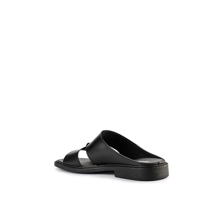 SANDAL CASUAL JIM JOKER PRIA ORIGINAL SLIDE KULIT BRANDED HITAM JJ05