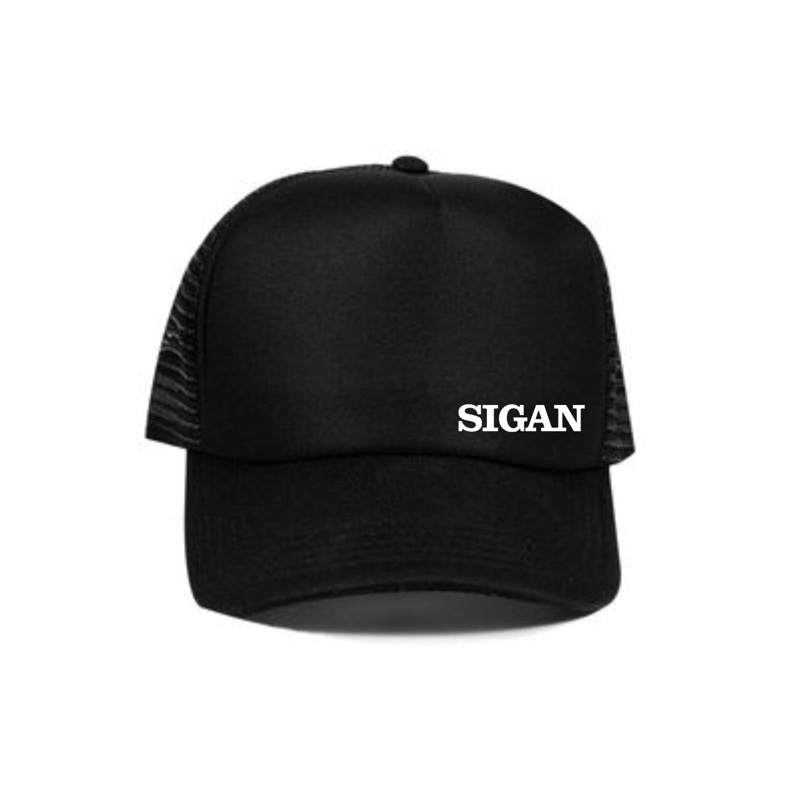 Topi Truker Sigan Tulisan Samping