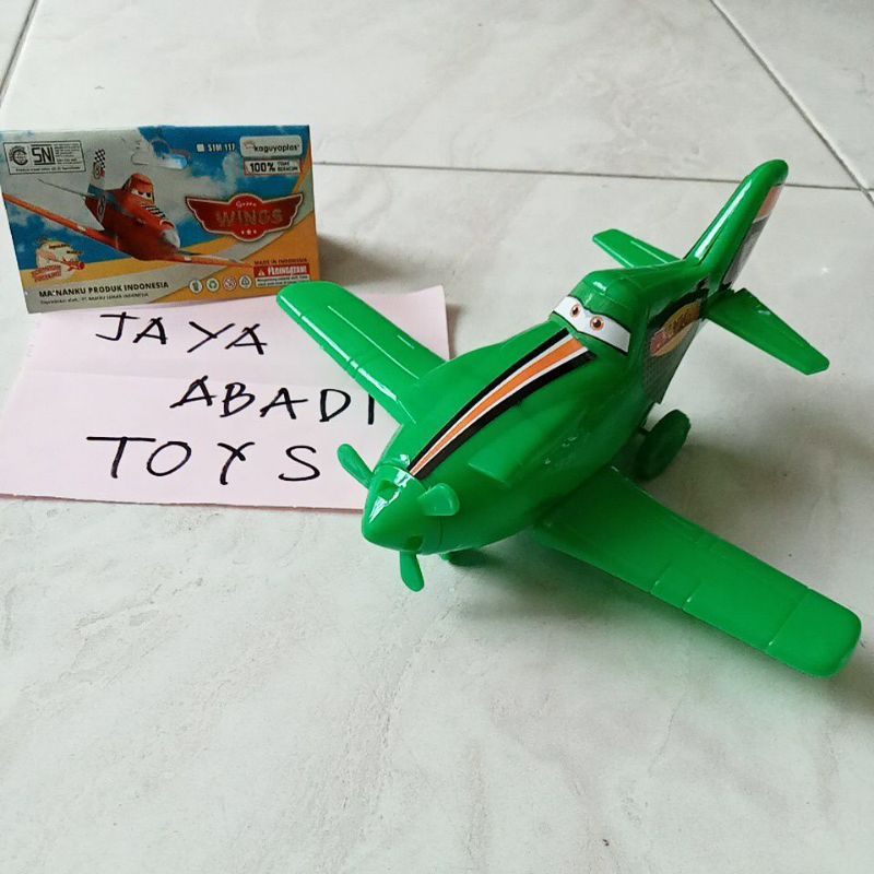 SIM 117 - Mainan Pesawat Terbang Kaguya Super Wings Rakitan dan Sticker SIM117