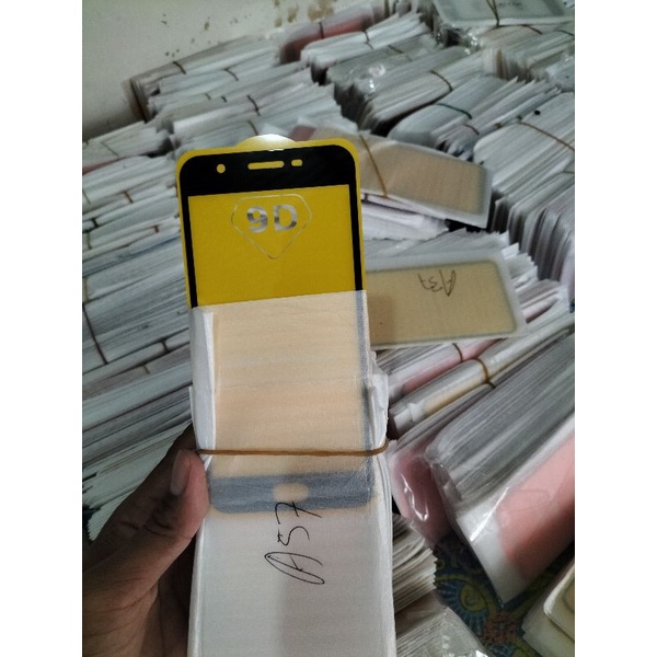 tempered glass/TG/Anti gores full lapis hitam type hp OPPO A57