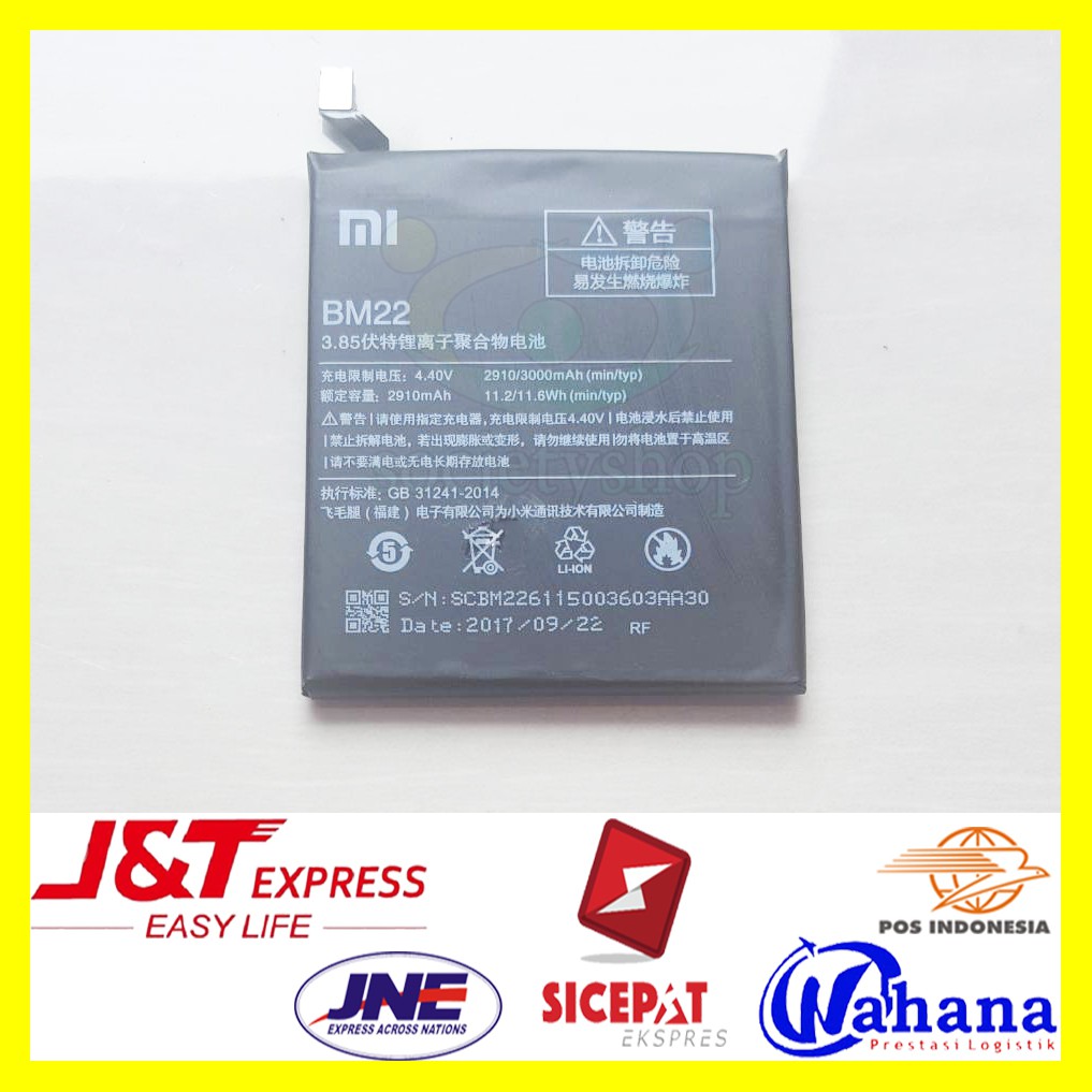 Baterai Xiaomi Mi5 Original Batre BM22 Hp Xiomi Asli Ori Battery Batray Batere Baru Xkomi Mi 5 BM 22