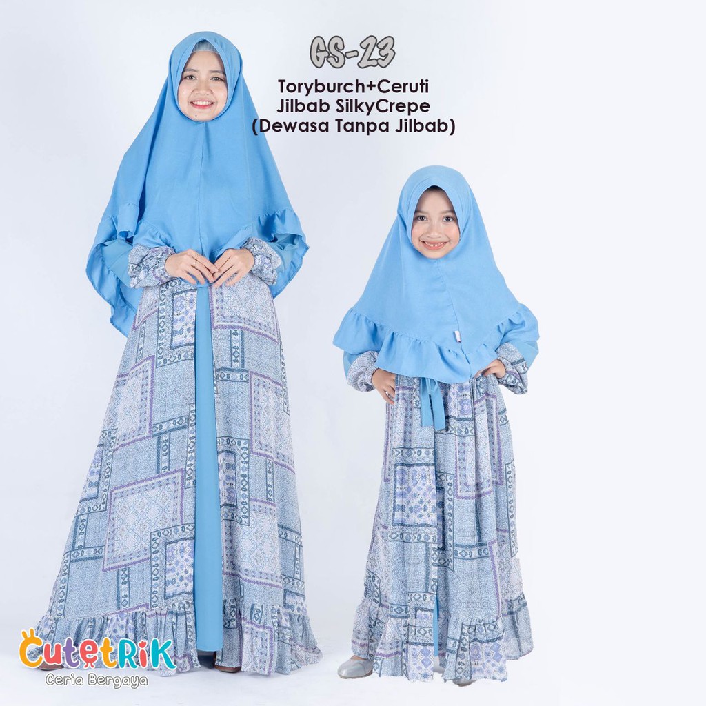 Gamis couple cutetrik GS-23/ gamis cutetrik terbaru/  gamis anak cutetrik/ busana muslim anak cutetr