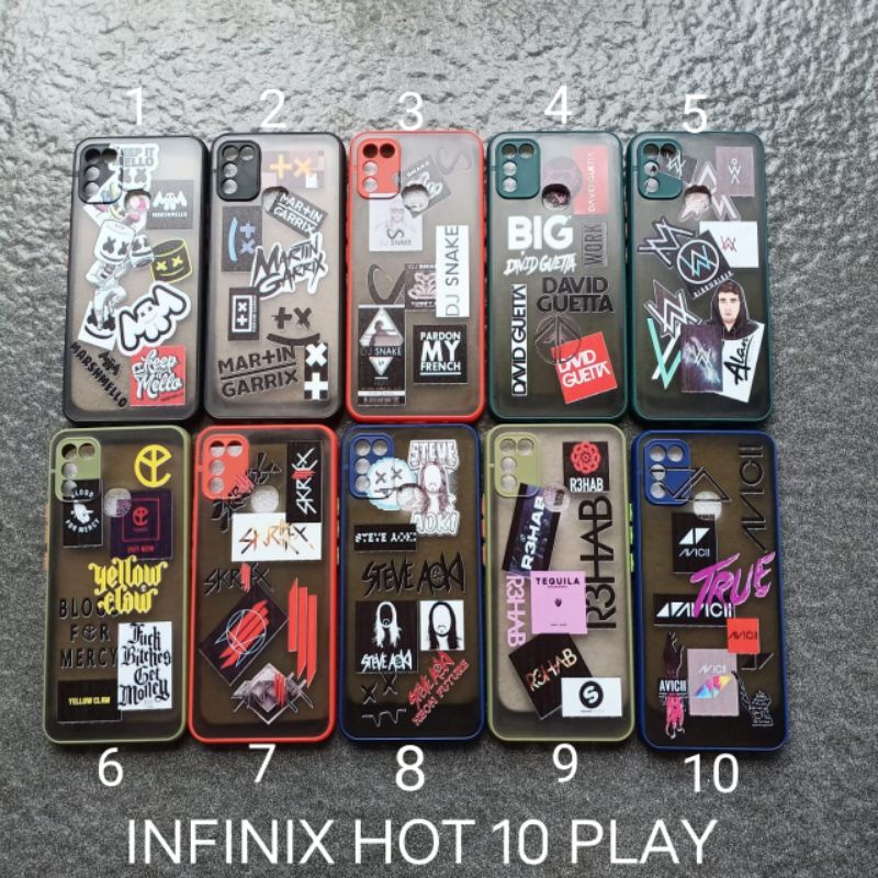 Case gambar Infinix Hot 10 PLAY . Hot 11 PLAY motif cowok ( 3 motif ) soft softcase softshell silikon cover casing kesing housing