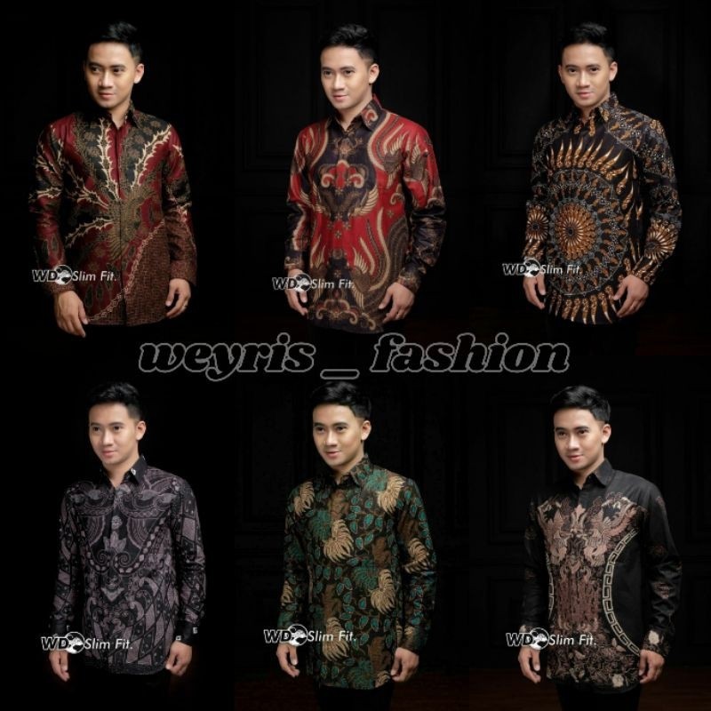 Baju Batik Pria Slimfit Big Size M L Xl Xxl Atasan Kemeja Batik Lengan Panjang Original
