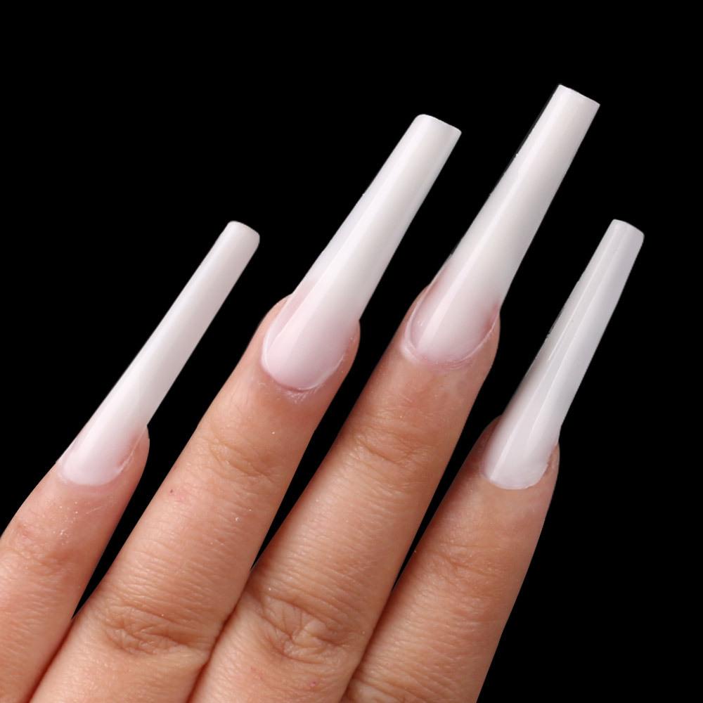 AUGUSTINA Kuku Agustina Bentuk Ganda Kuku Palsu Kotak Extra Long Full Cover Nail Extension Bentuk