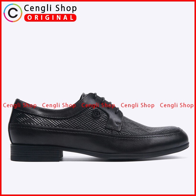 SEPATU FORMAL EVERBEST PRIA ORIGINAL PANTOFEL KULIT ASLI HITAM EM70