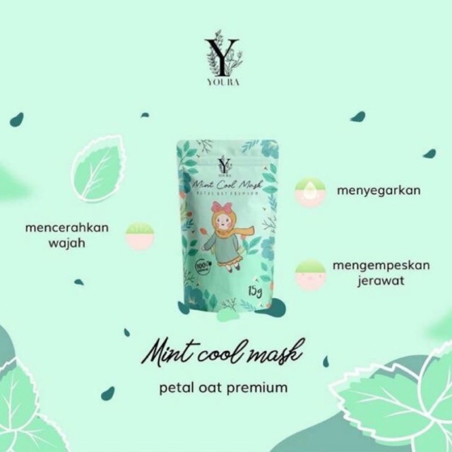 Masker wajah by YOURA Petal Oat Premium