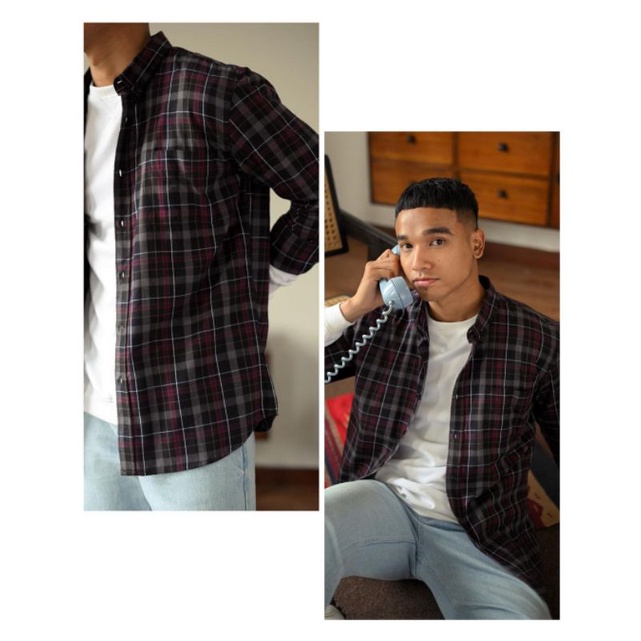 Ultimate Flannel Noble Red Preppstudio Original Kemeja Pria Branded PREPPSTUDIO Limited Edition