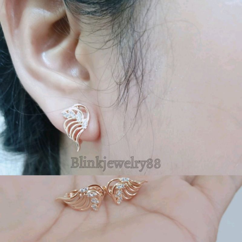 Anting Giwang Titanium Wanita Motif