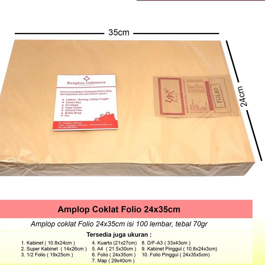

Diskon VJGRS Amplop Coklat Folio (24x35cm) Y47 Pasti Murah