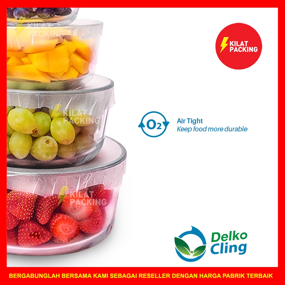 PLASTIK CLING WRAP DELKOCHOICE - PEMBUNGKUS MAKANAN - FOOD WRAPPING - DELKOCLING 30CM X 100M SATUAN