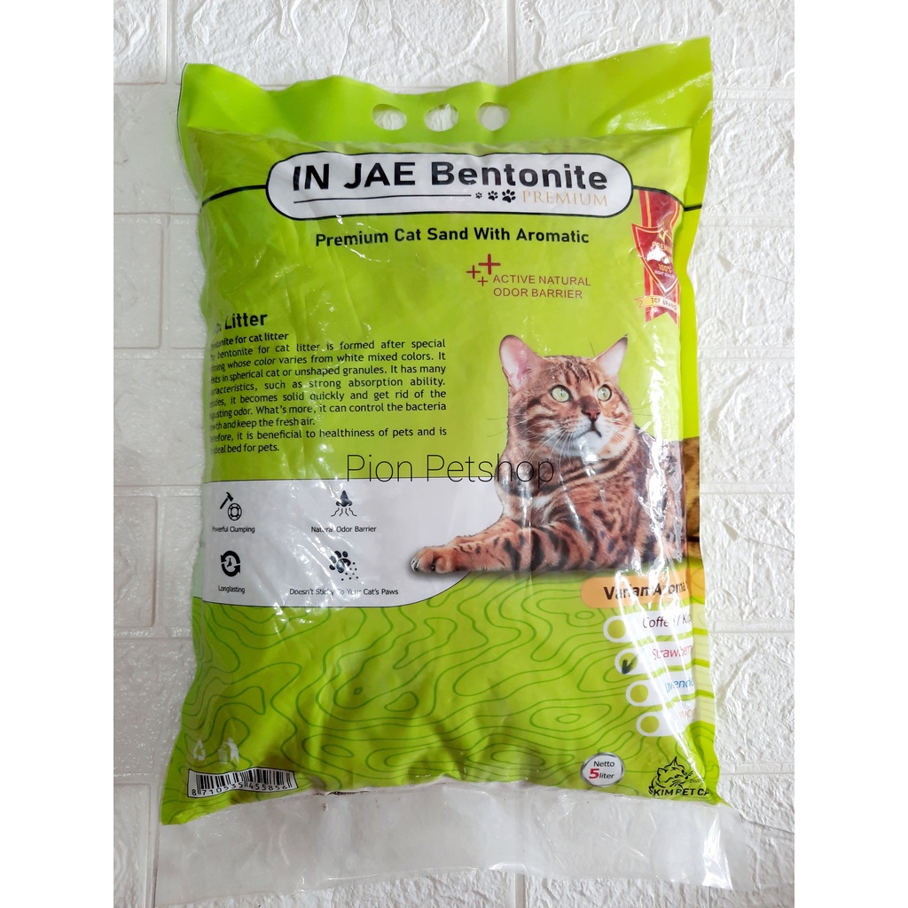 Pasir In Jae Bentonite Cat Litter/Pasir Gumpal Aroma 5Liter