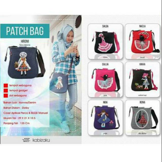 Patch Bag Kabizaku tas selempang wanita murah unik