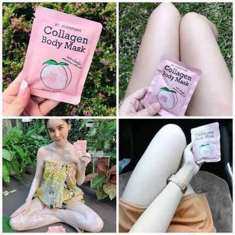 ‼️READY‼️COLLAGEN BODY MASK BY FONNFONN ORIGINAL - PEMUTIH BADAN - MASKER BADAN