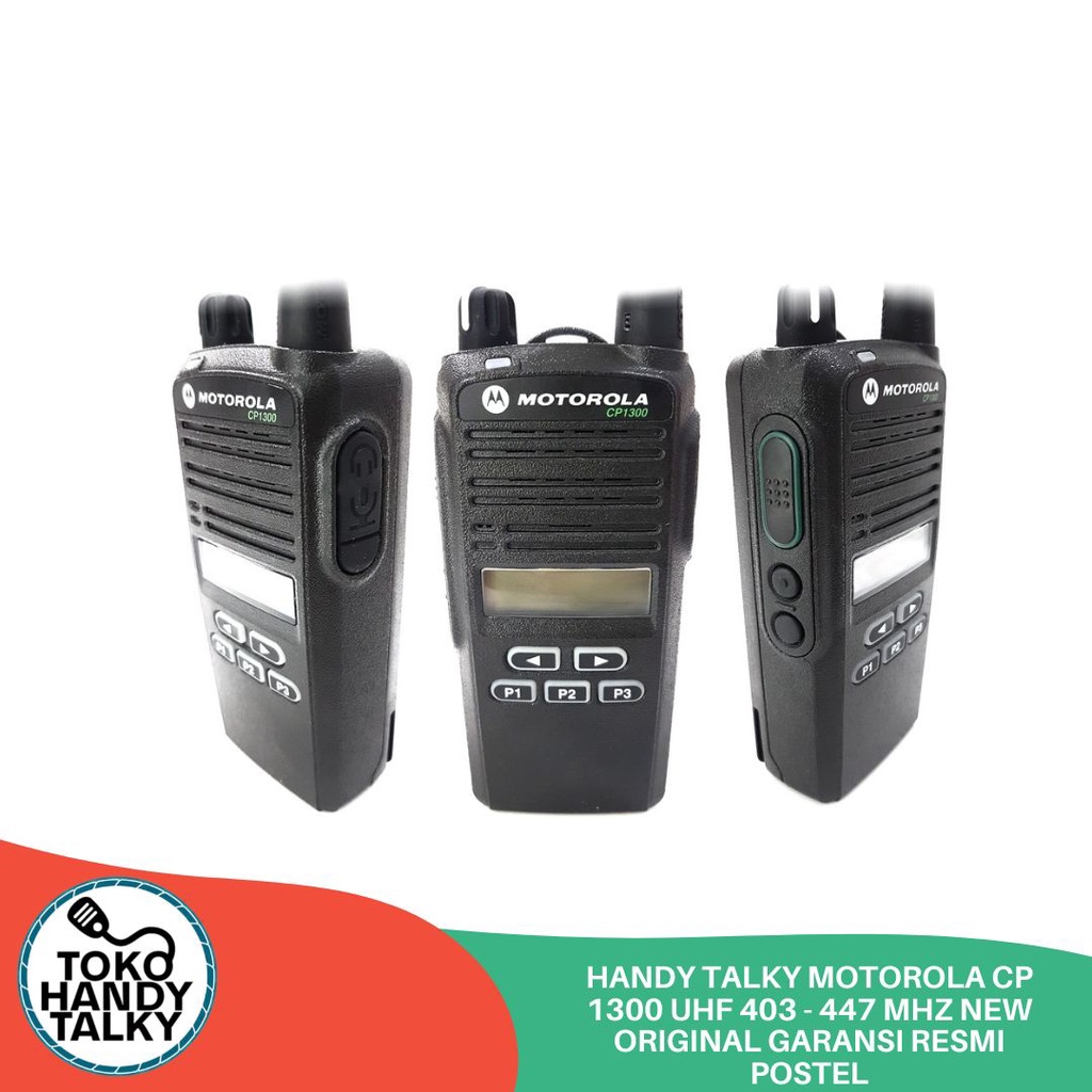 HANDY TALKY MOTOROLA CP 1300 UHF 403 - 447 MHZ NEW ORIGINAL GARANSI RESMI POSTEL